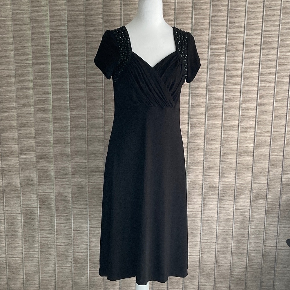 Cachet Black Embellished Dress Size 8